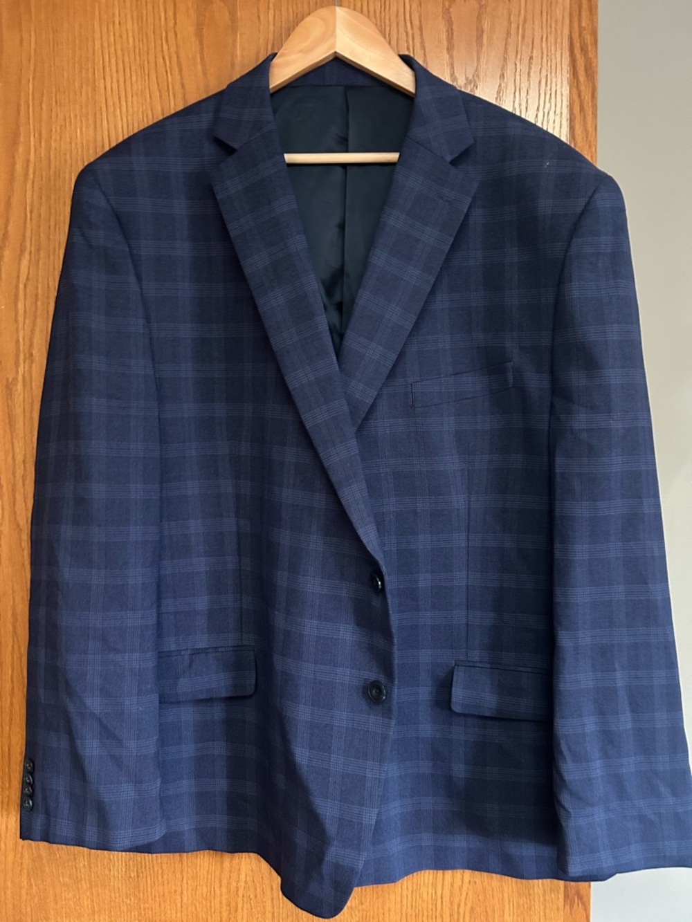 Michael Kors Men's Navy Windowpane Plaid Sport Coat